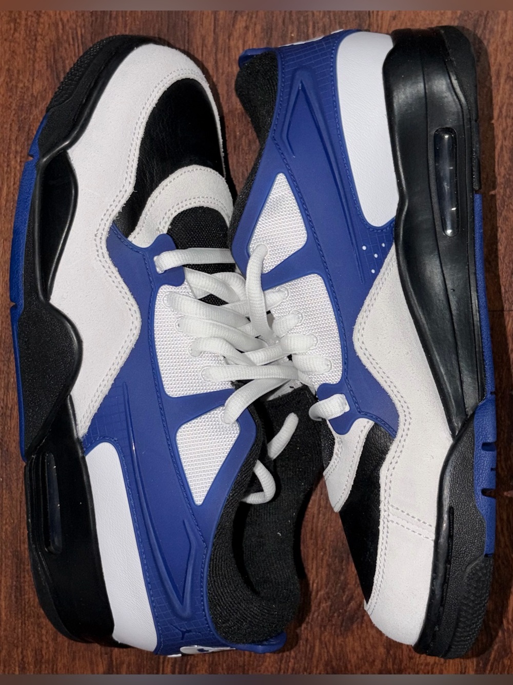Jordan 4 RM motorsports size 10.5 blue white black sneakers